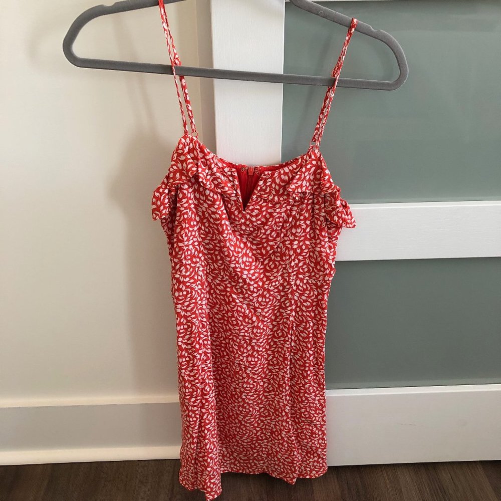 Lunik Floral Red Mini Dress Small